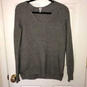 Grey V Neck Sweater